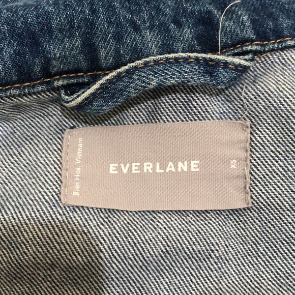 Everlane Jean Jacket Size XS Faded Blue Denim - Picture 5 of 10